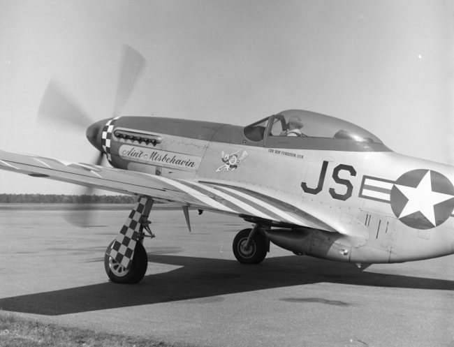 P-51 at Hyanis Airport April 28, 1984